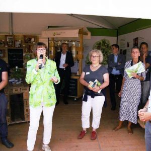 Die hessische Landwirtschaftsministerin Priska Hinz bei der Eröffnung der 3. Öko-Feldtage