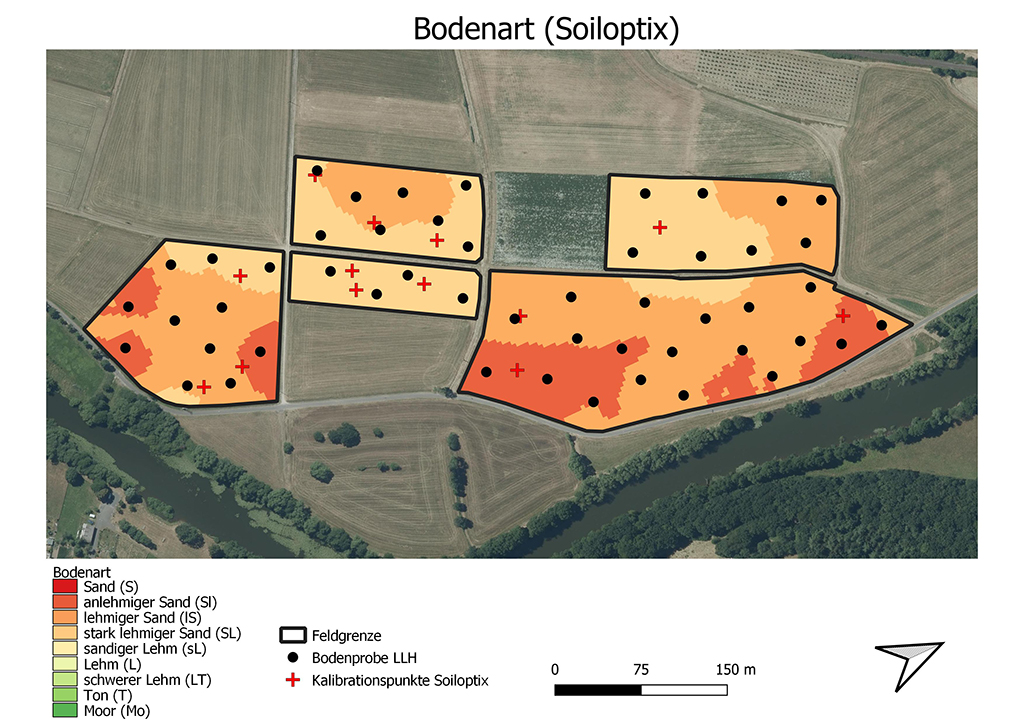Abb. 2: Kartierung der Bodenart mittels des Bodensensors SoilOptix®
