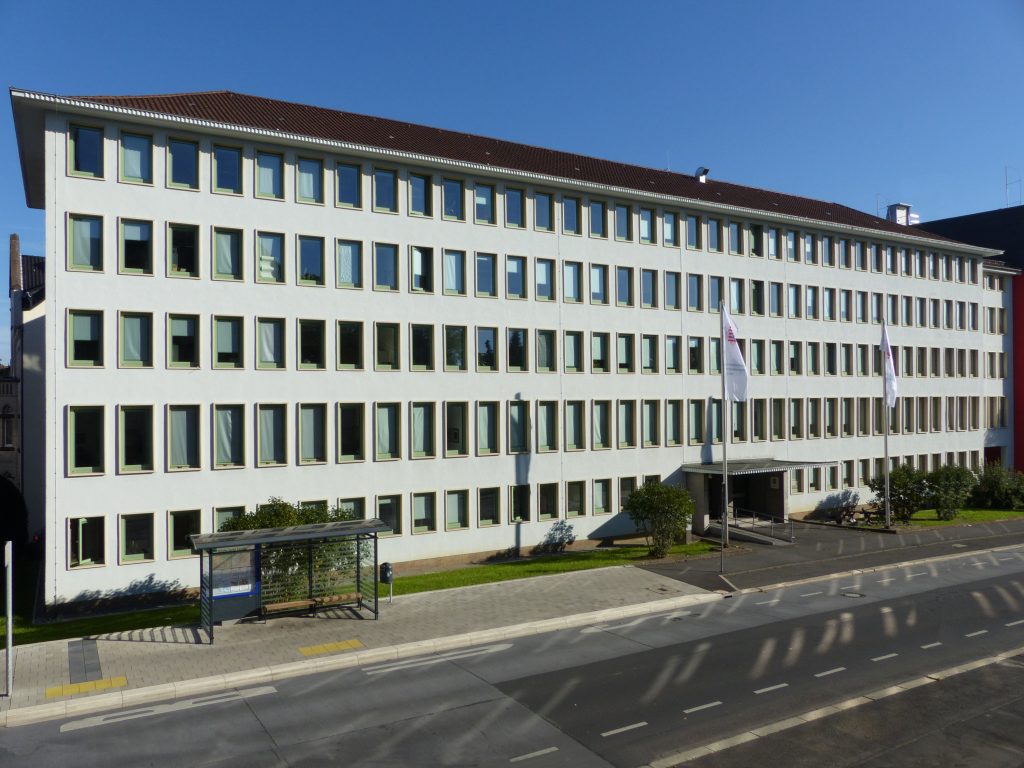 Blick auf das Gebäude der LLH-Zentrale in Kassel