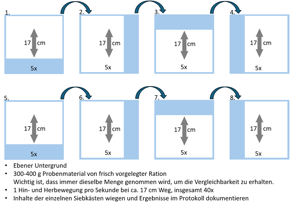 Grafik: Grafische Darstellung des Schüttelvorgangs