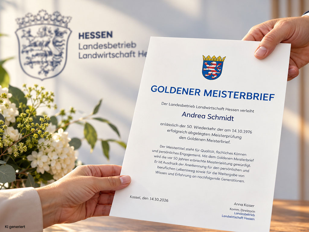eine Hand übergibt eine Urkunde 