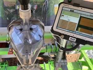 Detailansicht der Technik bei der Aussaat